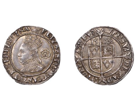 Elizabeth I (1558-1603), Third issue, Threepence, 1568/7 (8 (inverted), mm. coronet, bust 4D, reads elizabeth d g ang fr et h