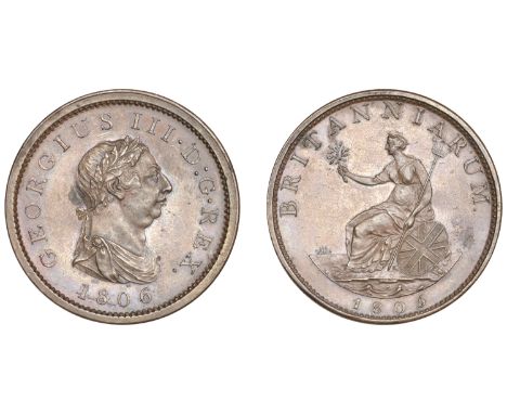 George III (1760-1820), Pre-1816 issues, Pattern mule Penny, 1806/1805 (late Soho), by C.H. Küchler, in copper, draped bust r