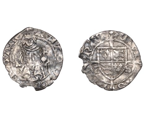 Henry VII (1485-1509), Penny, Sovereign type, Durham, Bp Sherwood, two pillars to throne, ds by shield, 0.70g/9h (Allen 193; 