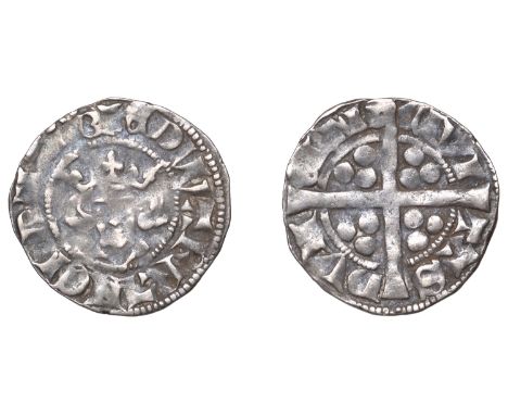Edward II (1307-1327), Penny, class 13, Durham, Bp Kellawe, mm. cross pattee, crozier on rev., 1.31g/1h (Durham Mint 95; SCBI