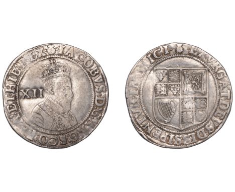 James I (1603-1625), First coinage, Shilling, mm. thistle, first bust, 5.74g/6h (N 2072; S 2645). Good fine £120-£150