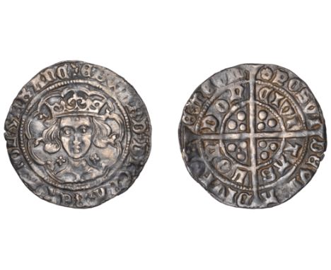 Edward IV (First reign, 1461-1470), Light coinage, Groat, London, class Vd, mm. rose, quatrefoils by neck, fleur on breast cu