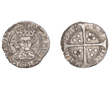 Henry VI (First reign, 1422-1461), Annulet issue, Penny, London, mm. cross II on obv. only, annulets by neck and in two quart
