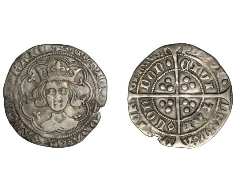 Henry VI (First reign, 1422-1461), Rosette-Mascle/Pinecone-Mascle mule, Groat, London, mm. cross IIIa on obv. only, rosette a