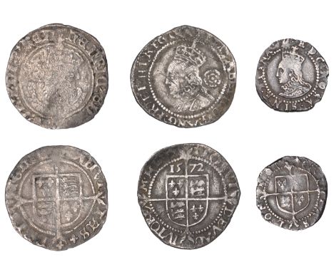 Henry VIII, Posthumous coinage, Halfgroat, Bristol, mm. tc monogram on rev. only (?), 1.09g/7h (N 1880; S 2414); Elizabeth I,