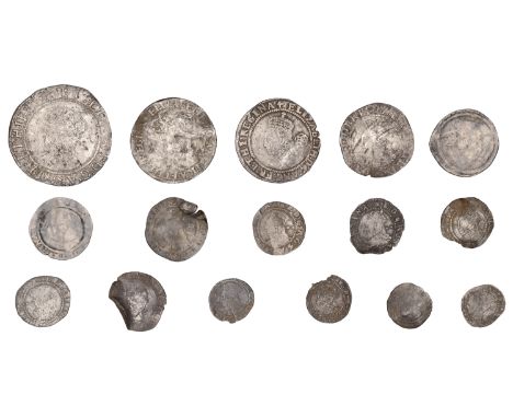 Elizabeth I, Second issue, Groat, mm. martlet, bust 1F, 1.95g/9h (N 1986; S 2556); together with other Elizabethan coins (15)