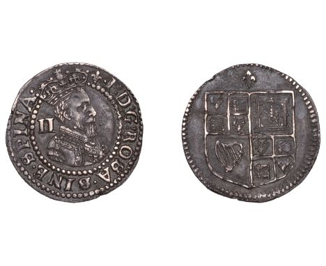 James I (1603-1625), First coinage, Halfgroat, mm. thistle, first bust, 0.88g/8h (N 2076; S 2649). Neatly struck, good very f