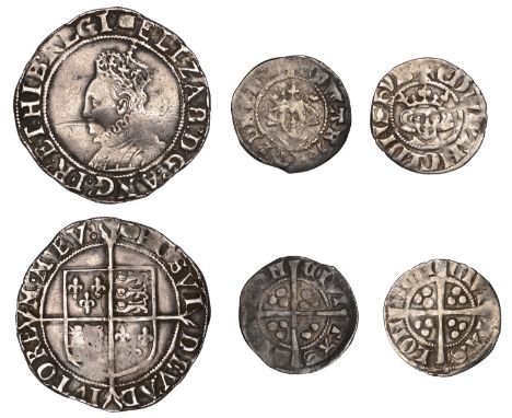 Elizabeth I, Sixth issue, Shilling, mm. woolpack on obv., tun on rev..  bust 6B, 5.83g/1h (N 2014; S 2577); together with pen