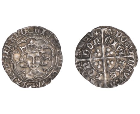 Richard III (1483-1485), Groat, London, type 2b, mm. boar’s head (no.2), nothing below bust, rev. barred a in civitas, 2.89g/