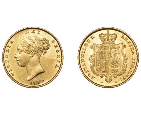 Victoria (1837-1901), Half-Sovereign, 1858, first head, small date (M 432; S 3859). About extremely fine  £400-£500 --- Inves