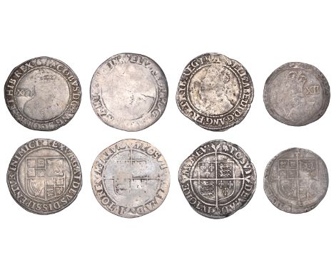 James I, First coinage, Shilling, mm. thistle, first bust, 5.55g/3h (N 2072; S 2645); together with other hammered Shillings 