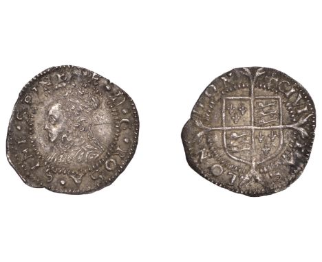 Elizabeth I (1558-1603), Second issue, Penny, mm. cross-crosslet, bust 3H, beaded inner circles, large shield, reads e d g ro