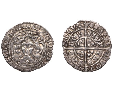 Edward IV (First reign, 1461-1470), Light coinage, Groat, London, mm. sun, quatrefoils by neck, 3.00g/10h (N 1569; S 2000). V