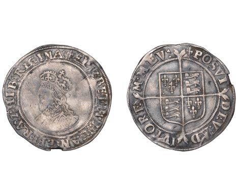 Elizabeth I (1558-1603), First issue, Shilling, mm. lis, bust 2B, beaded and wire-line inner circles, reads elizbeth, 6.00g/3