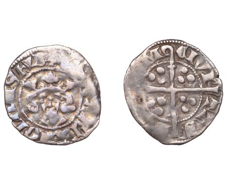 Edward II (1307-1327), Penny, class 12, Durham, Bp Kellawe, mm. cross pattee, crozier on rev., tiny trefoil-shaped ornaments 