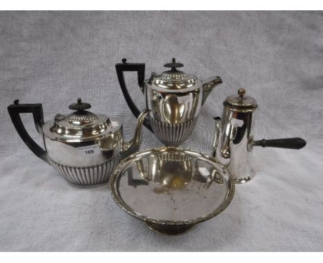 A PLATED TEAPOT AND HOT WATER JUG and similar items