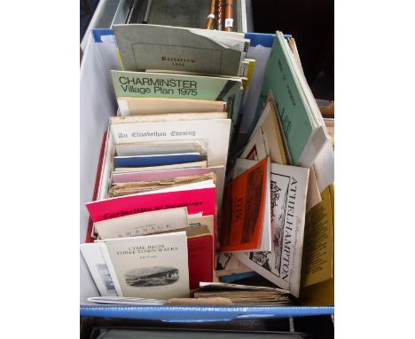 A DORSET GUIDE BOOK, mostly 1950's and later including a 1968 Guide to Athelhampton, signed 'Author's Compliments, Robert Coo