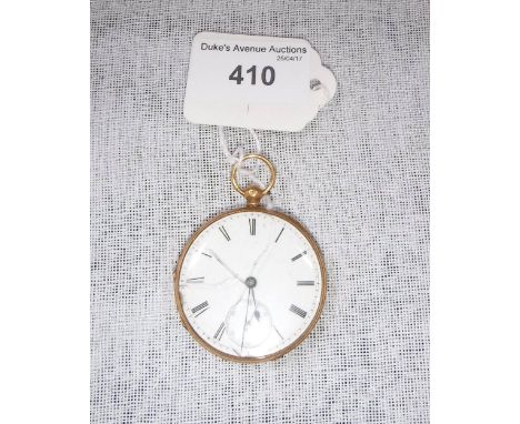 AN 18CT YELLOW GOLD CASED POCKET WATCH, with engraved engine-turned decoration