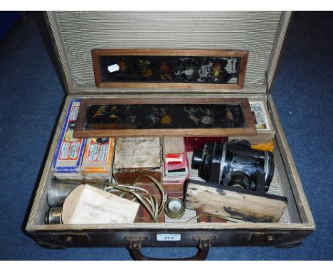 A QUANTITY OF MAGIC LANTERN SLIDES and similar items