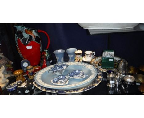 A POOLE POTTERY AEGEAN PIN-TRAY and other decorative items