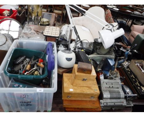 A LARGE QUANTITY OF CLOCK/WATCH REPAIRER'S EQUIPMENT and tools (as lotted)