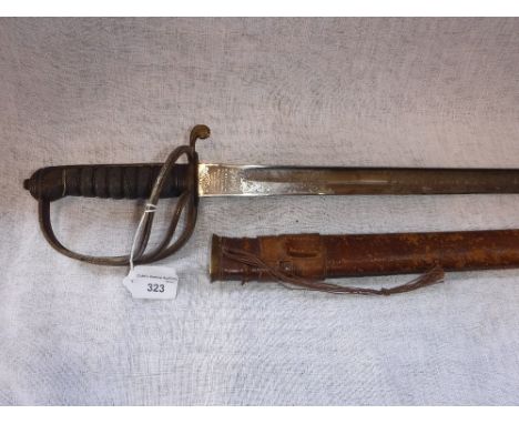 A CAVALRY OFFICER'S SWORD, Royal Artillery by Henry Wilkinson, Pall Mall, in service scabbard
