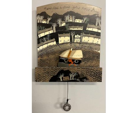 John Maltby [1936- 2020]Automata see scape 'Albert' hanging wall art. [45x26cm- with weight hanging down] 