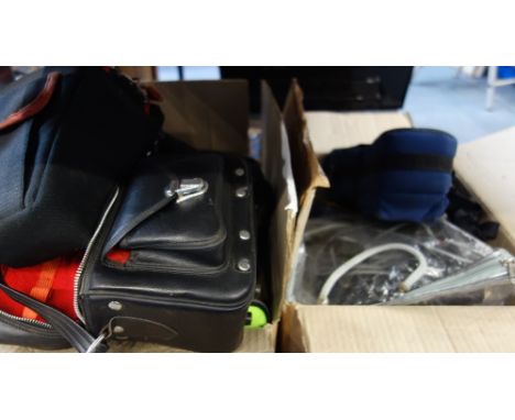 A COLLECTION OF CAMERA BAGS and accessories (2 boxes)