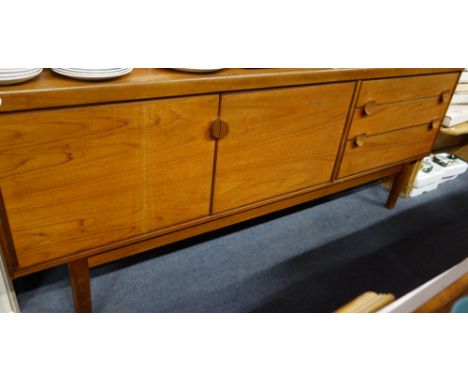 A VINTAGE TEAK SIDEBOARD, circa 1970s, 183cm long