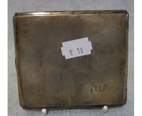 A SILVER CIGARETTE CASE, with engine turned decoration, approx 4.3oz