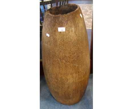 A POT, OR STICK STAND, made from a hollowed out palm tree trunk, 73cm high