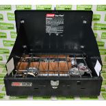 Coleman dual fuel twin burner gasoline camping stove