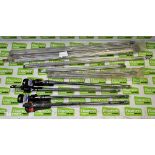 4x 3/4in square drive flexible handles, 7x 36in and 3x 24in tyre levers