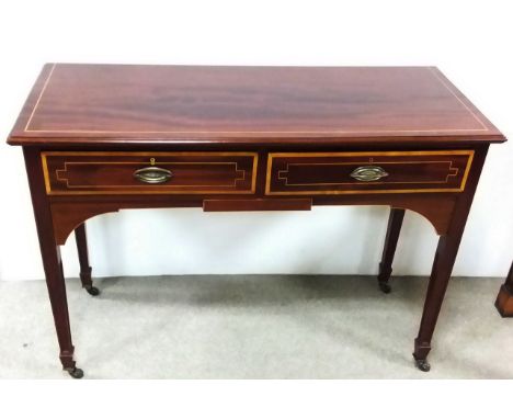Very Elegant Edw. Inlaid Mahogany Console TableDimensions: 107cm W, 42cm D, 76cm H