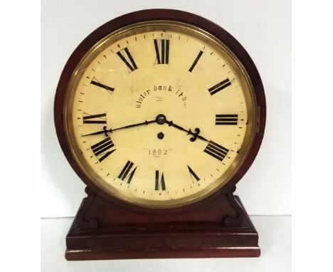 An Original Vict. Ulster Bank Bracket Clock, 1892.