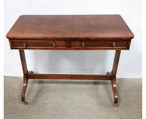 Burr Elm Sofa Table