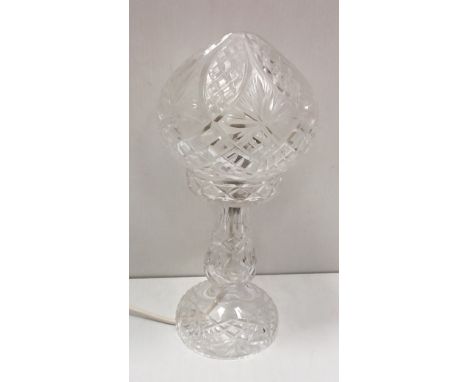 Cut Glass Mushroom Lamp