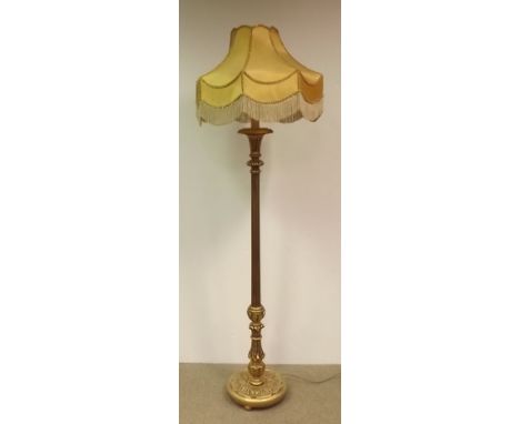 Elegant Gilt Standard Lamp & Shade