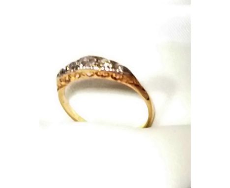 18 CT Gold Diamond Ring Circa 1916.