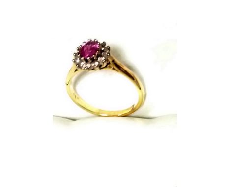 18 CT Ruby & Diamond Ring 