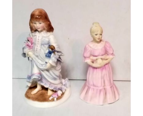 Royal Worcester Figure of a Girl & Coalport Figure