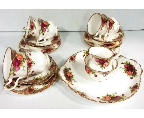 21 Pce Old Country Rose Tea Service