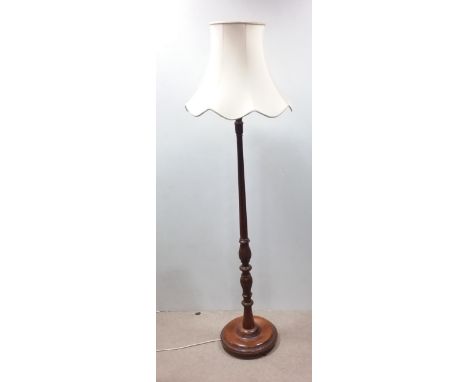 Walnut Standard Lamp & Shade