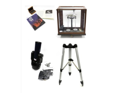 Meade ETX80 Refracting Telescope with tripod, together with a precision balance, a set of hand held pan scales and two books 