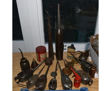 Various K Oil Cans and other related items