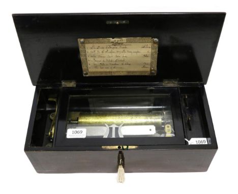 A Musical Box Probably By Paillard serial no.11562, playing six music hall and traditional aires 3/4 length zither attachment