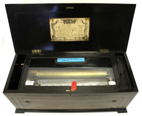 A Mandoline And Hidden Bells Musical Box By Paillard serial no.2840 (c1877) playing eight popular march and waltz airs, compo