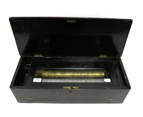 A Mandoline Musical Box By Paillard serial no.10561, playing eight airs, single-section comb with mandoline teeth in groups o
