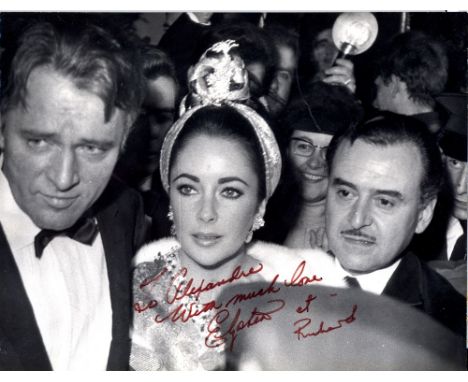 TAYLOR & BURTON: TAYLOR ELIZABETH (1932-2011) English Actress, Academy Award winner & BURTON RICHARD (1925-1984) Welsh Actor.