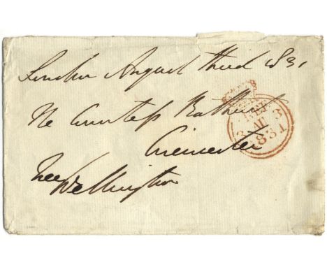 WELLINGTON DUKE OF: (1769-1852) Anglo-Irish Field Marshal & British Prime Minister 1828-30, 1834. Signed Free Front envelope,